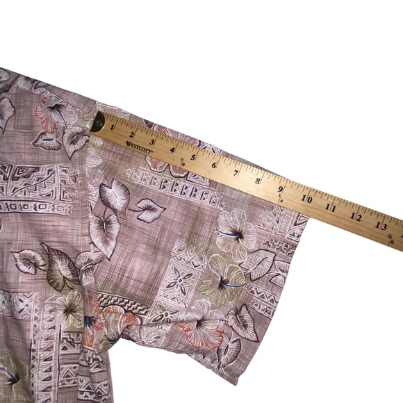 Campia Moda Men’s XL Pink Floral Hawaiian Button Down Shirt - Picture 6 of 9